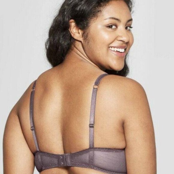 UNLINED BALCONETTE BRA BURGUNDY 34DDD - Picture 2 of 8